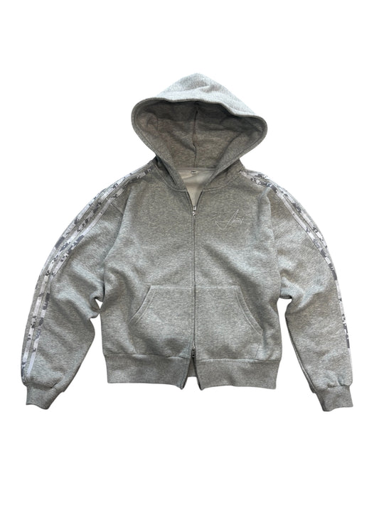 camo stripe zip-up